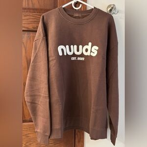 NEW NUUDS CREW NECK SWEATSHIRT SIZE LARGE OVERSIZED